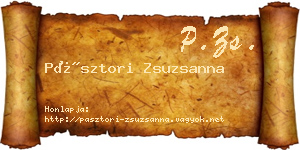 Pásztori Zsuzsanna névjegykártya